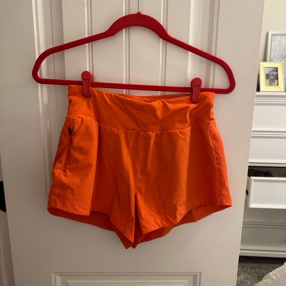 Free Fly Apparel Women's Vibrant Orange Athletic Shorts